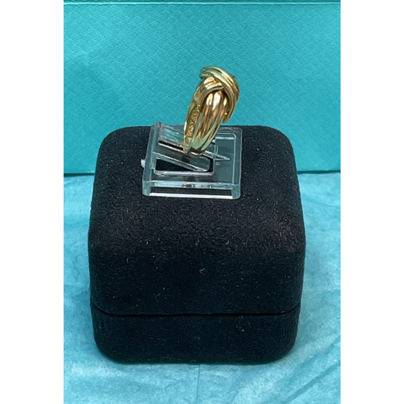 Authentic Vintage 1990 Solid 18K Yellow Gold Signature Ring size 5 - Picture 4 of 5